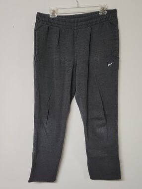 Nike Charcoal Gray Men's Sweatpants with White Swoosh